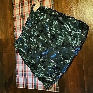 NWT Blue Rain Sequin Mini Skirt